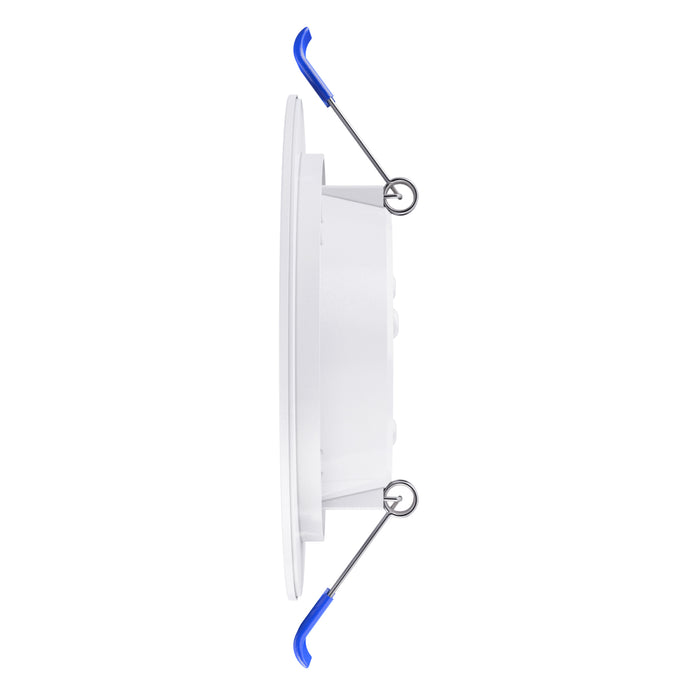 The dimmable Sunco Slim Downlight with Junction Box is an all-in-one package that includes J-box, wiring, wire nuts, the LED downlight, and spring clips to hold it in a narrow ceiling space. The baffle trim features uniformed grooves to maximize glare are create soft light that is less straining on your eyes. Easily install this recessed light since everything is included.