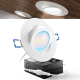 Recessed LED Lighting, 4 Inch, Slim Gimbal, Selectable CCT, 850 Lumens