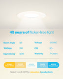 Recessed LED Lighting, 3 Inch, Slim, Selectable CCT, 500 Lumens