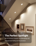 Recessed LED Lighting, 4 Inch, Slim Gimbal, Selectable CCT, 750 Lumens