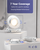 Recessed LED Lighting, 4 Inch, Slim Gimbal, Selectable CCT, 750 Lumens
