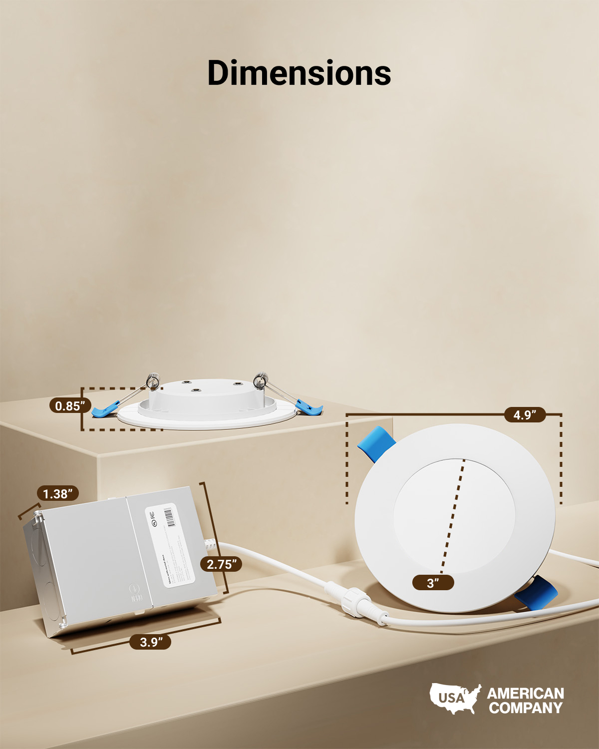 Recessed LED Lighting, 4 Inch, Slim, Wafer Thin, Smooth Trim, 700 Lumens