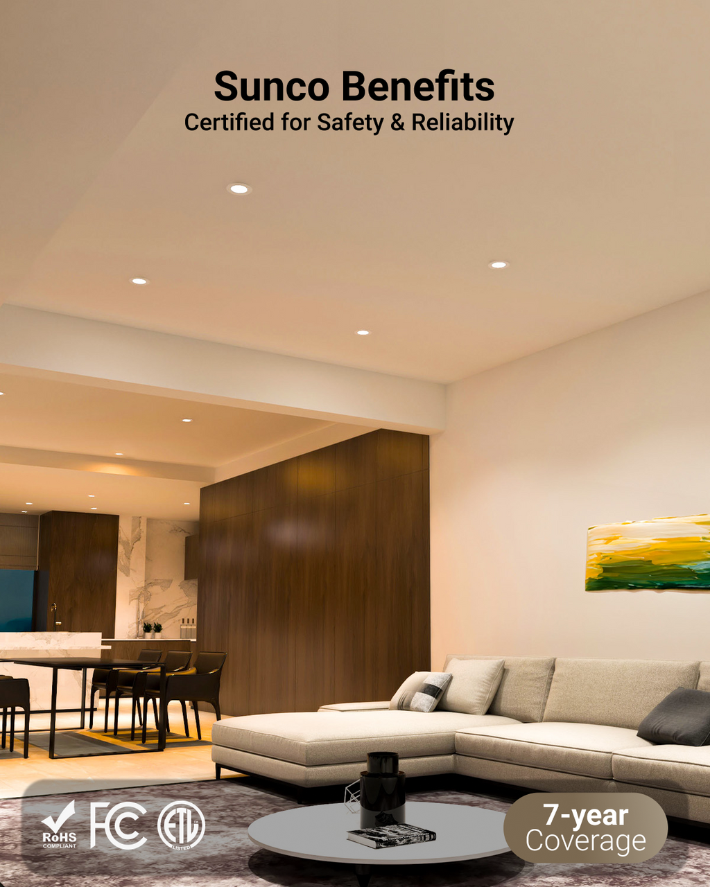 Recessed LED Lighting, 4 Inch, Slim, Wafer Thin, Smooth Trim, 700 Lumens