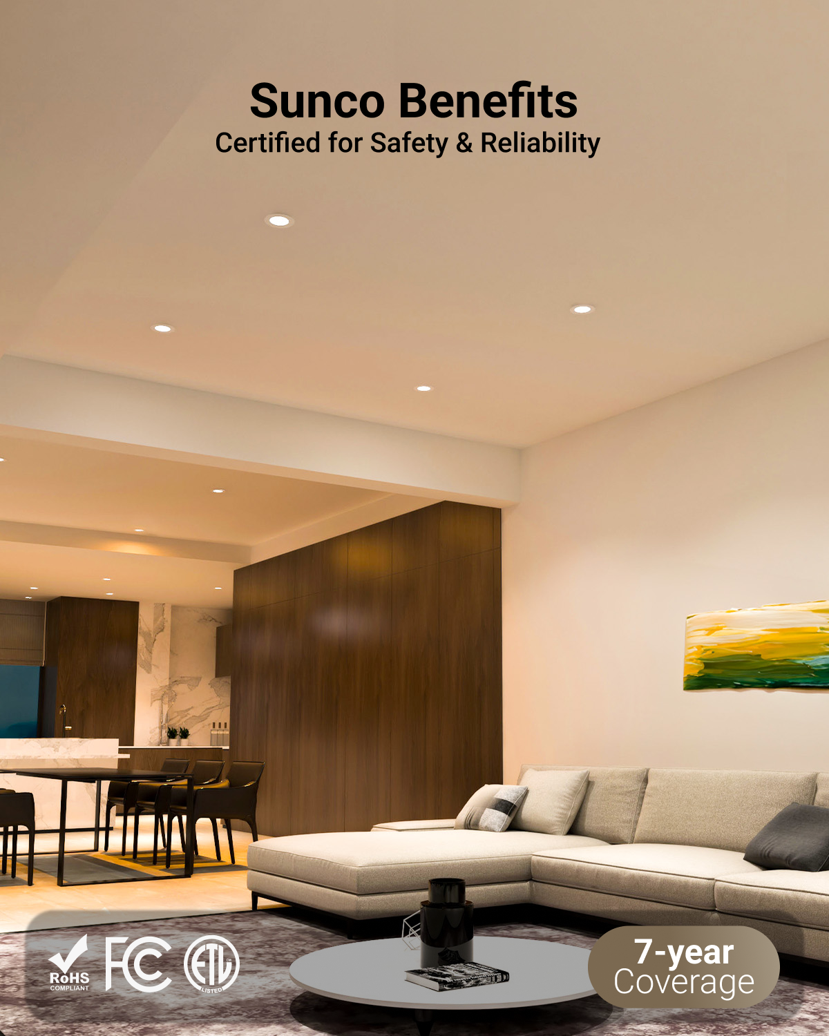 Recessed LED Lighting, 4 Inch, Slim, Wafer Thin, Smooth Trim, 700 Lumens