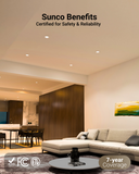 Recessed LED Lighting, 4 Inch, Slim, Wafer Thin, Smooth Trim, 650 Lumens