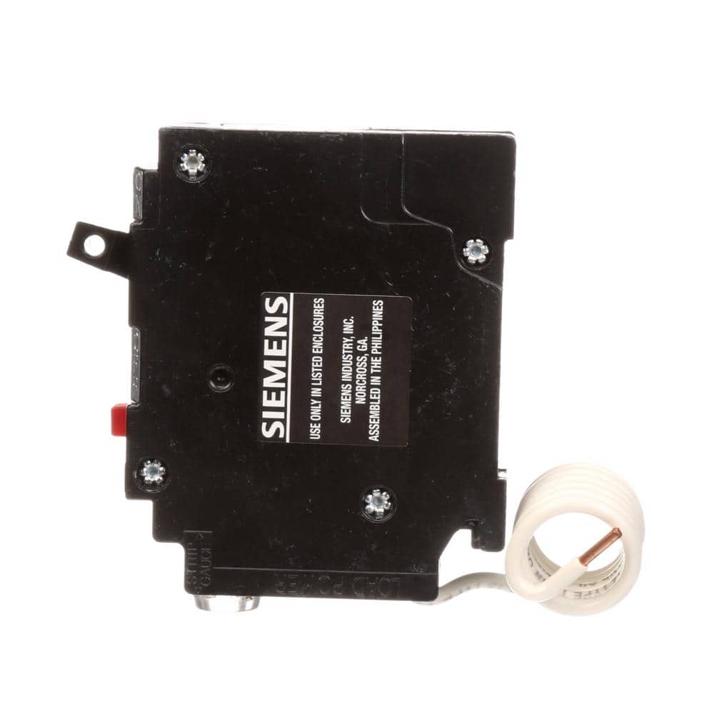 Siemens Type QE Single-Pole Ground Fault Equipment Protection Circuit Breaker, model QE120, product label detail, image 11