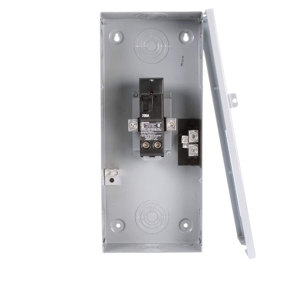 Siemens 200 Amp 2-Space 2-Circuit Small Main Breaker Indoor Load Center Enclosures Type EQ, model E0202MB1200, product view