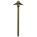 6.5 inch brass umbrella path light with 18 inch stem in antique bronze