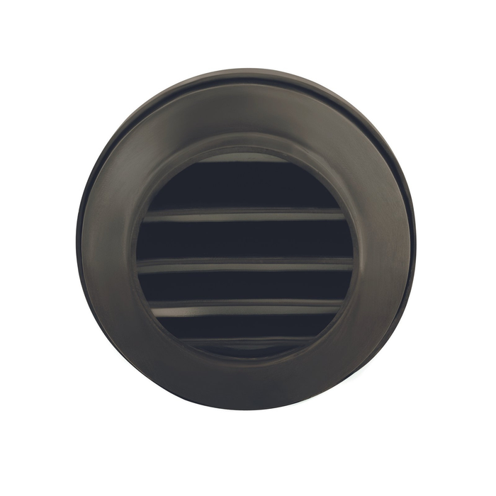 Brass four-louvered disc step light in Gun Metal finish
