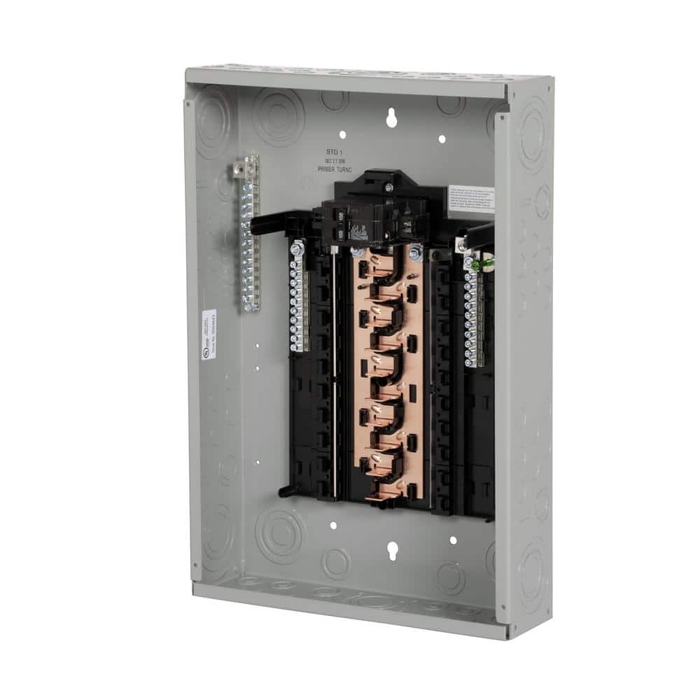 Siemens PN Series 100 Amp 20-Space 20-Circuit Main Breaker Plug-On Neutral Load Center Indoor with Copper Bus, model PN2020B1100C, alternate product view 2