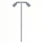 16 Inch Span Twin Path Light in Silver Plated, close product view