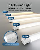 Features of the 18W T8 LED Tube. This is an instant on light, which means no waiting for the light to power on. Flip the switch and it turns on. The durable construction of this clear lens LED linear tube helps sustain this LED replacement for fluorescent tubes during its long lifespan. Also, since our LEDs do not use fluorescence, the light stays bright and will not darken over time. Replace your fluorescent tubes with Sunco T8 LED tubes for unmatched light quality and brightness.