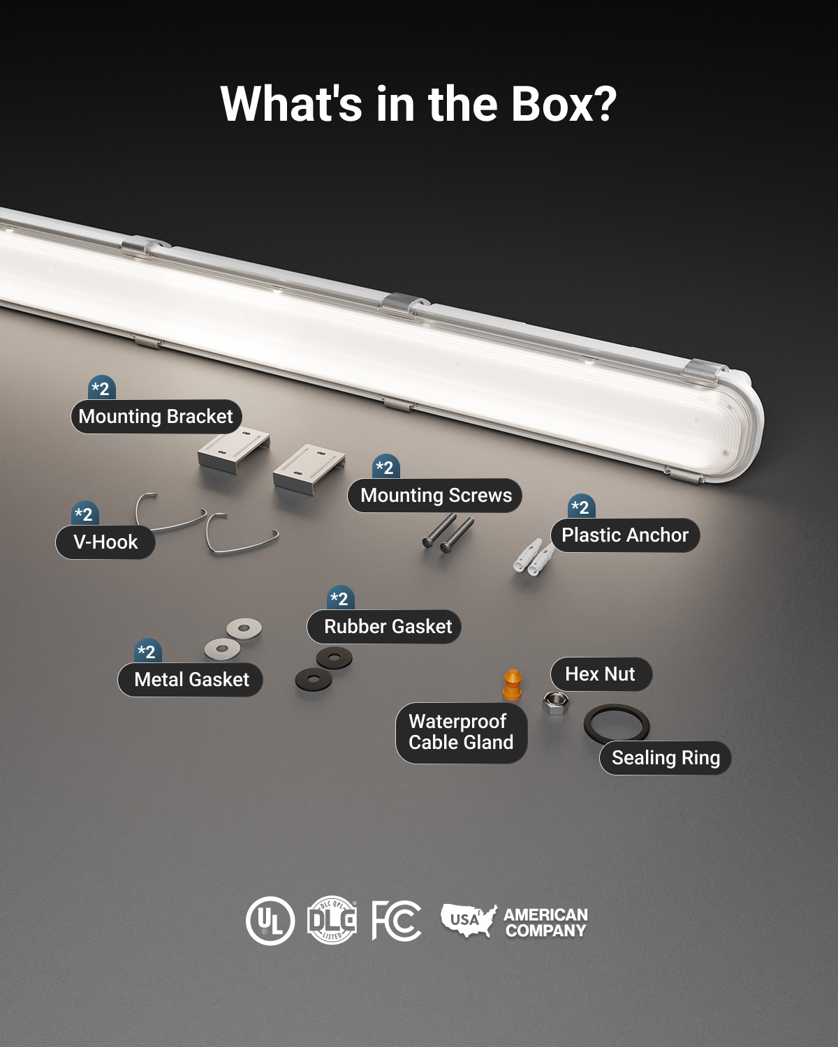 Get instant bright light in various color temperature options for optimal concentration and productivity. Try out three different wattage options (30W, 40W, 50W),  and our 7000 lumens feature ensures that maximum brightness fits your space.