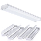 4ft T8 LED Ready Wraparound Fixture, Double Lamp, Non-Shunted, Single-Ended