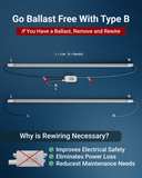 T8 LED Tubes, 4ft, Clear, Type B, Selectable CCT,  Single /Double Ended 18W, 2200 Lumens