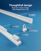 T8 LED Tube, 4ft, Frosted, Bypass, Type B, 18W, Single/Double Ended, 2200 Lumens