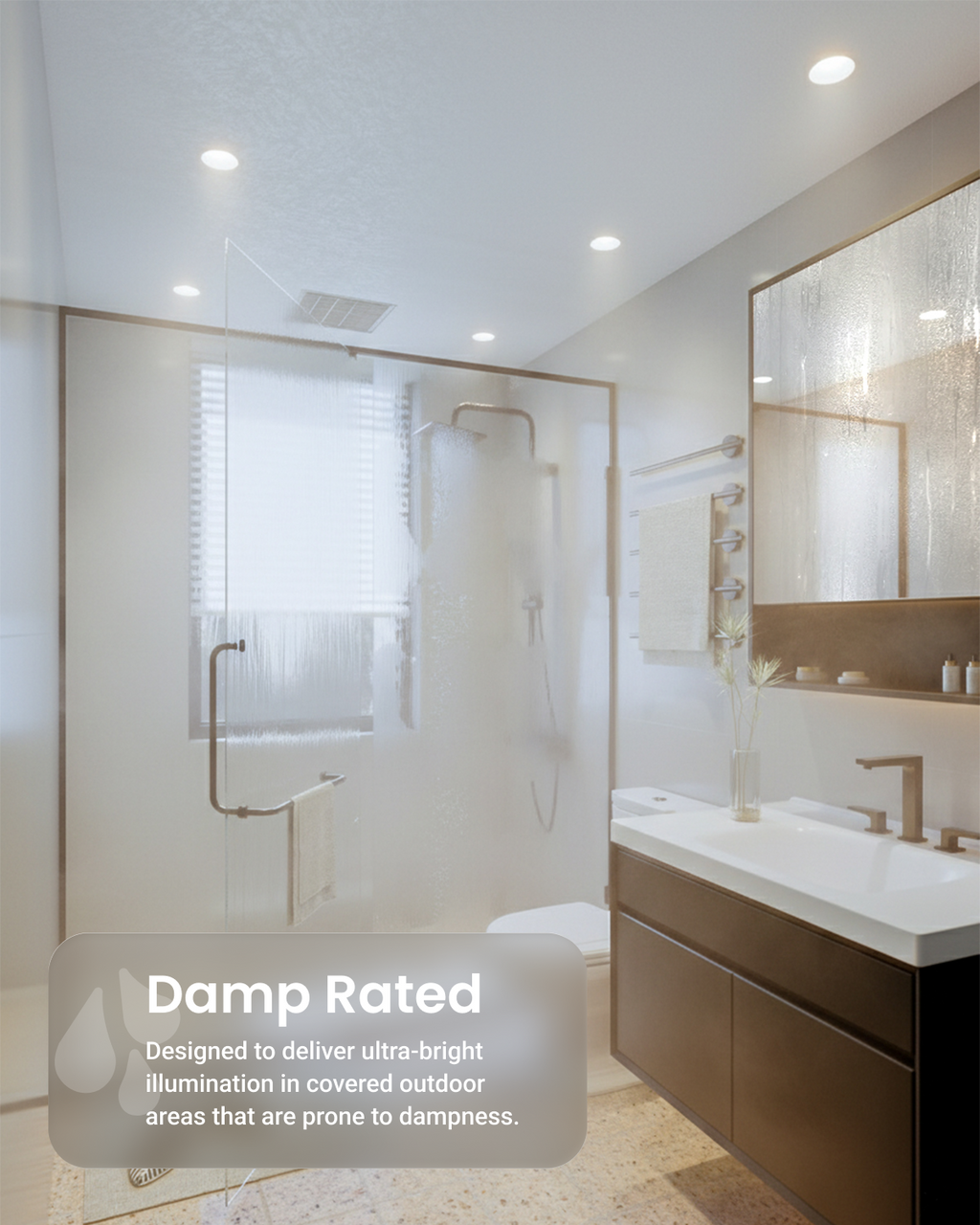 Recessed LED Lighting, 4 Inch, Trimless, Smooth Trim, Selectable CCT, 1000 Lumens