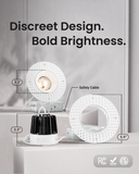 Recessed LED Lighting, 4 Inch, Trimless, Smooth Trim, Selectable CCT, 1000 Lumens