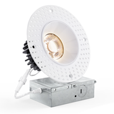 Recessed LED Lighting, 4 Inch, Trimless, Smooth Trim, Selectable CCT, 1000 Lumens