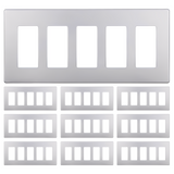 Enerlites Screwless Decorator/GFCI Five-Gang Wall Plate