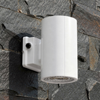 White Cylinder LED Wall Sconce, 38W/31W/19W, Dusk to Dawn Photocell , 5500 Lumens