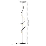 51" Sand Black LED Floor Lamp, 1500 Lumens