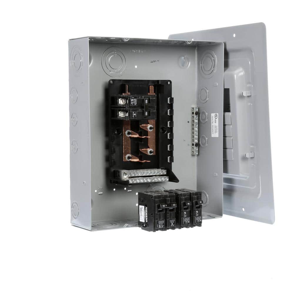 Siemens 100 Amp 10-Space 20-Circuit Main Breaker Load Center Renovation Value-Pack, model E1020MB1100FCGP, alternate product view 4