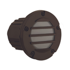 4-Louver step light in Bronze, front view