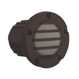 4-Louver Glass Lens Step Light, In-Ground, 5 Inch, Bronze, 60° Wide Beam Angle, 450 Lumens