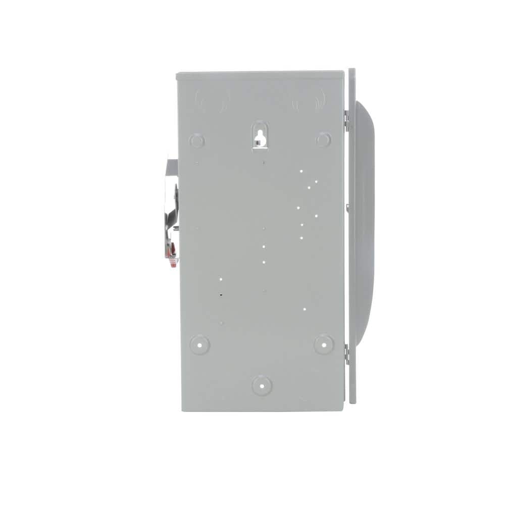 Siemens Heavy Duty 200 Amp 600-Volt 3-Pole Indoor Fusible Safety Switch, model HF364, alternate product view 3