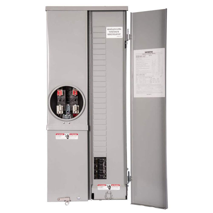 Siemens 200-Amp 24-Space 42-Circuit Surface Mount Solar Ready Meter Load Center Combination, model MC2442B1200ESV, alternate product view 2