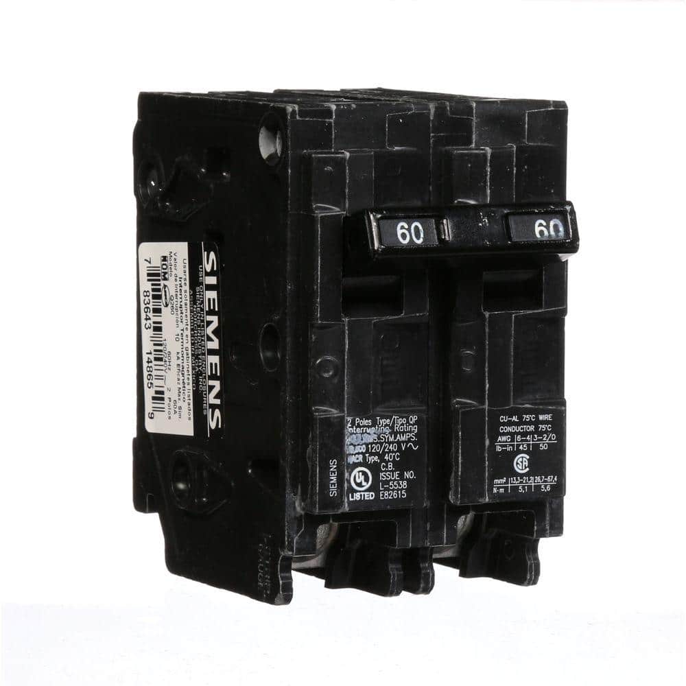 Siemens 30 Amp Double-Pole Type QP Circuit Breaker, model Q230U, product label detail, image 51