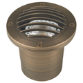 Antique bronze louvered round well light