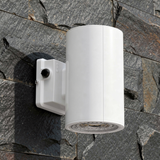 White Cylinder LED Wall Sconce, 38W/31W/19W, Dusk to Dawn Photocell , 5500 Lumens