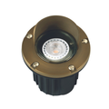 Antique bronze hooded round well light