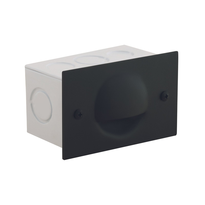 Black half-moon step light - front product view