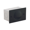 Black half-moon step light - front product view