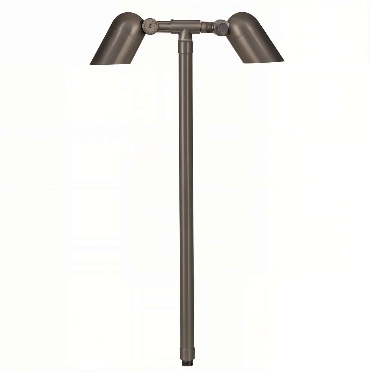 Brass Mini Twin Path Light in Gun Metal, close product view