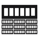 Enerlites Screwless Decorator/GFCI Six-Gang Wall Plate