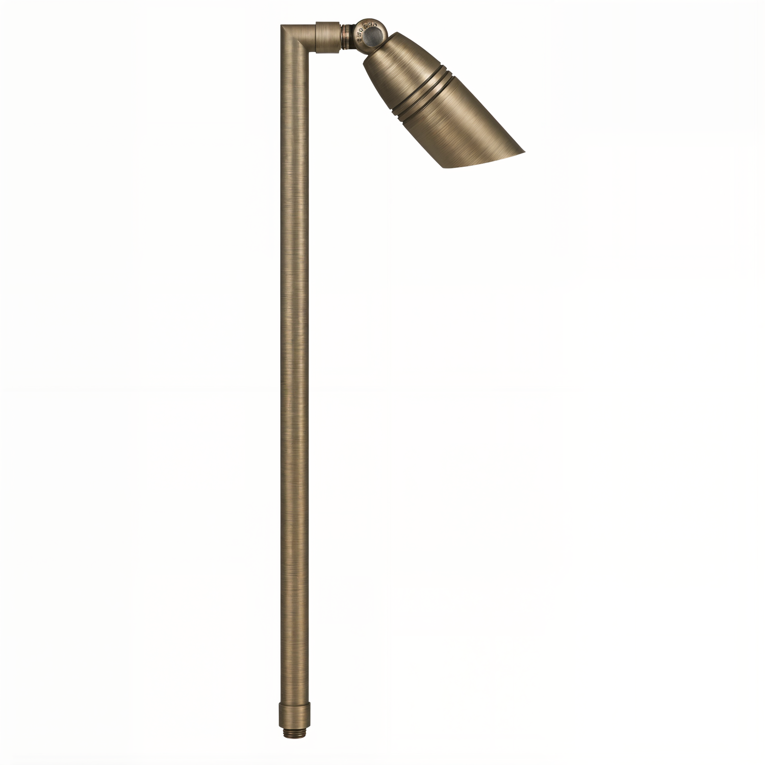 Brass Adjustable Single Head Path Light in Antique Bronze, close product view