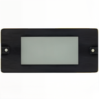 Aluminum lensed backless box step light in Black finish, alternate view