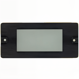 Aluminum lensed backless box step light in Black finish, alternate view