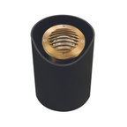 Natural brass louvered shielded-sleeve well light, alternate view