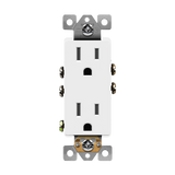 Enerlites Residential Grade 15A Decorator Style Self-Grounding Duplex Receptacle