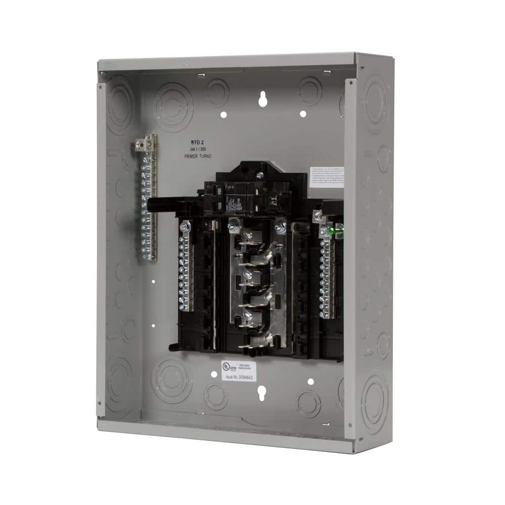 Siemens SN Series 100 Amp 12-Space 24-Circuit Indoor Main Breaker Plug-On Neutral Load Center, model SN1224B1100, alternate product view 2