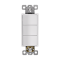 White electrical switch on a white background