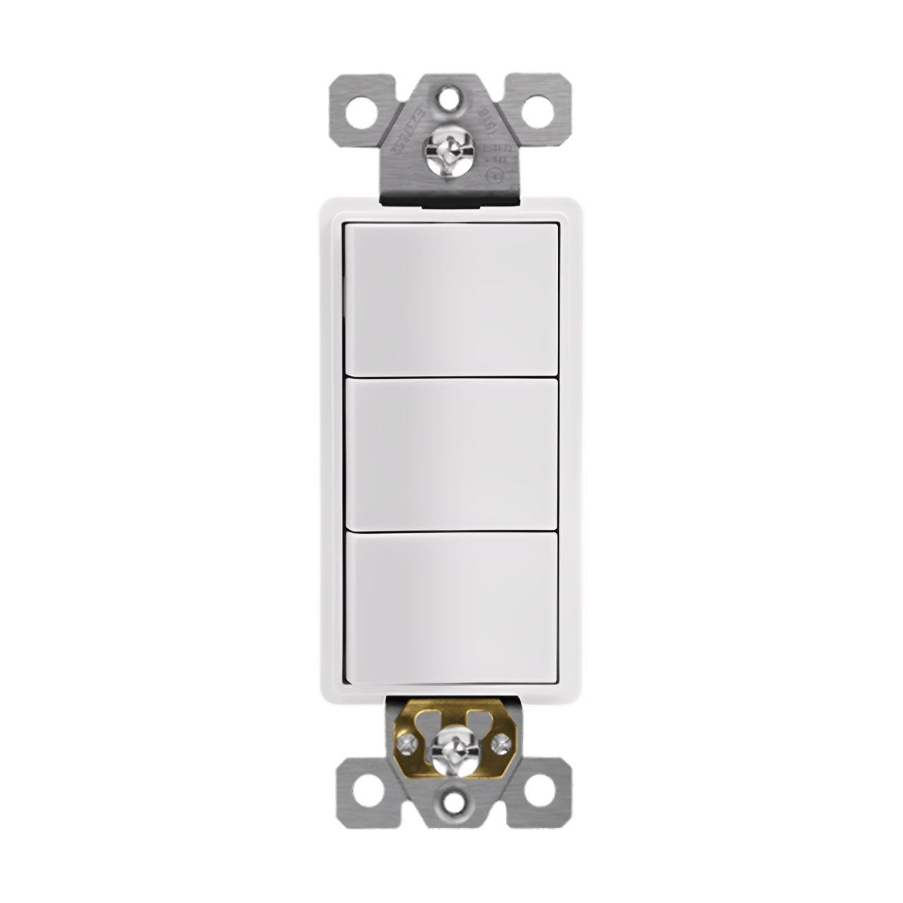White electrical switch on a white background