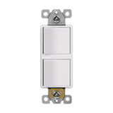 Enerlites 15A Dual Rocker Switches, Single Pole