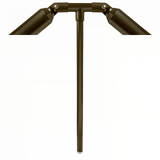 Slotted Twin Path Light, 24 Inch Stem, Bronze, 15° Narrow Beam Angle, 450 Lumens