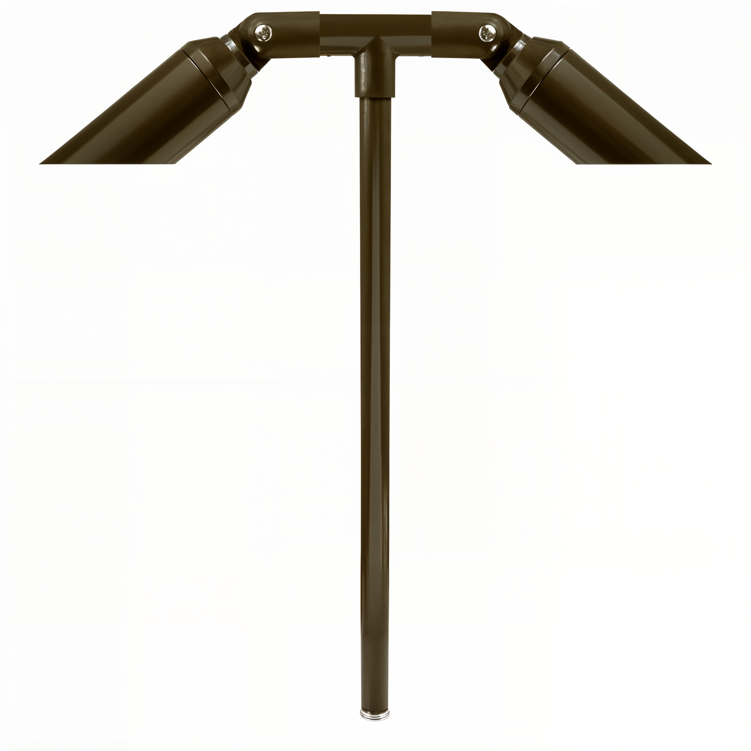 Slotted Twin Path Light in Bronze, close product view